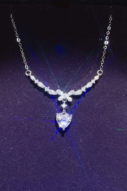 1 Carat 925 Sterling Silver Moissanite Necklace - Roe Creation
