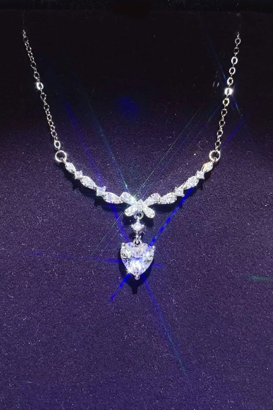 1 Carat 925 Sterling Silver Moissanite Necklace - Roe Creation