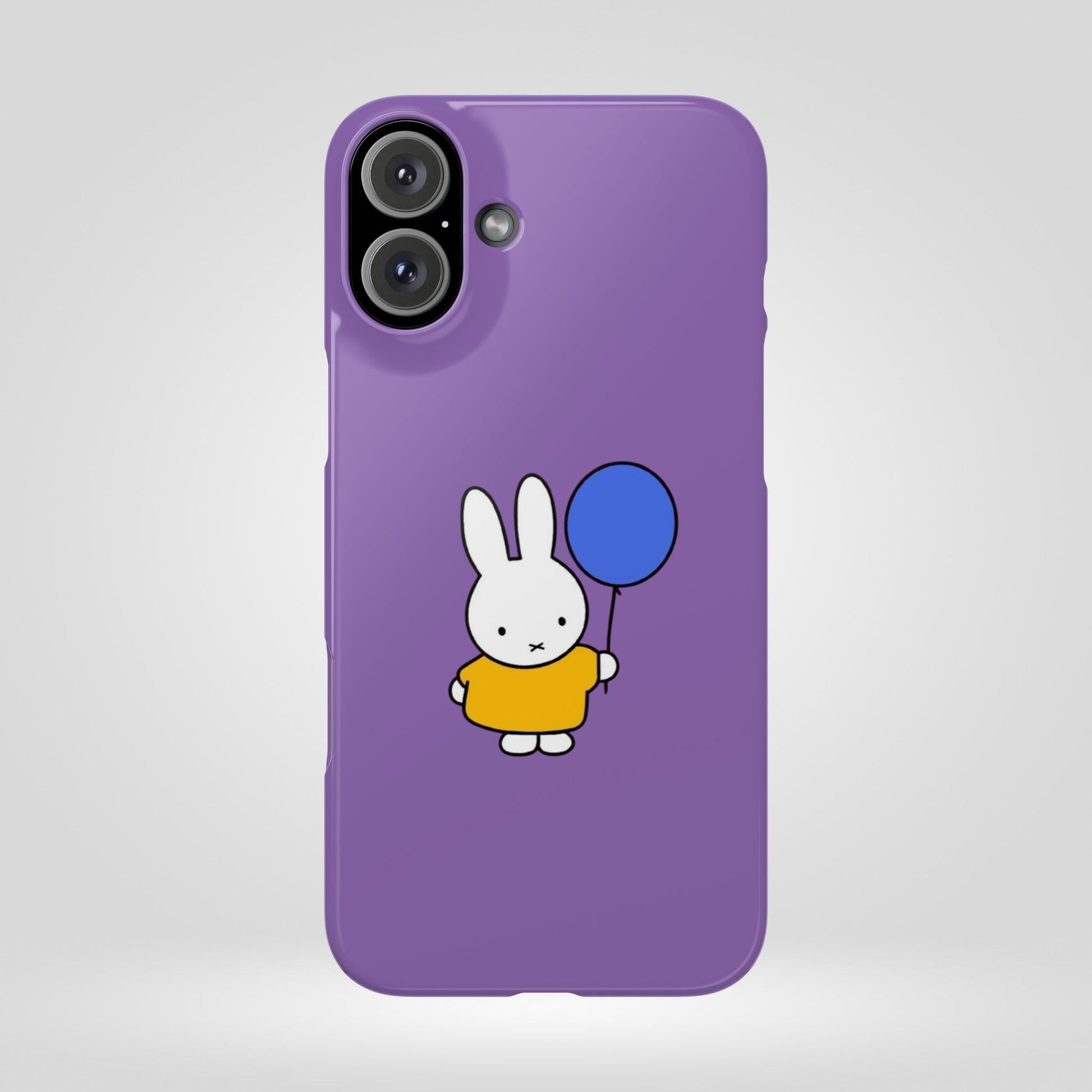 Miffy Phone Case, iPhone, Samsung Snap Case - Cartoon Fun Purple Phone Accessory for Kids and Adults - Roe Creation