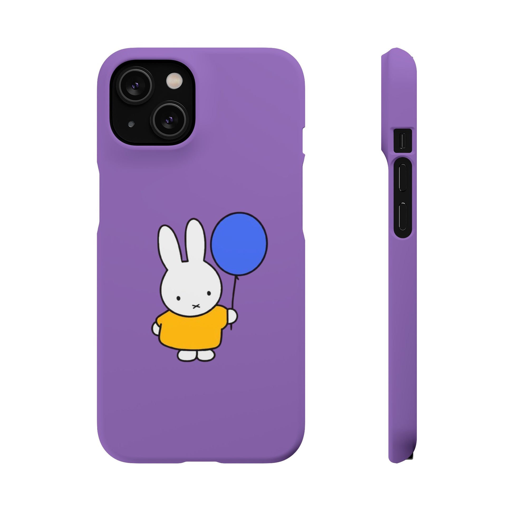 Miffy Phone Case, iPhone, Samsung Snap Case - Cartoon Fun Purple Phone Accessory for Kids and Adults - Roe Creation