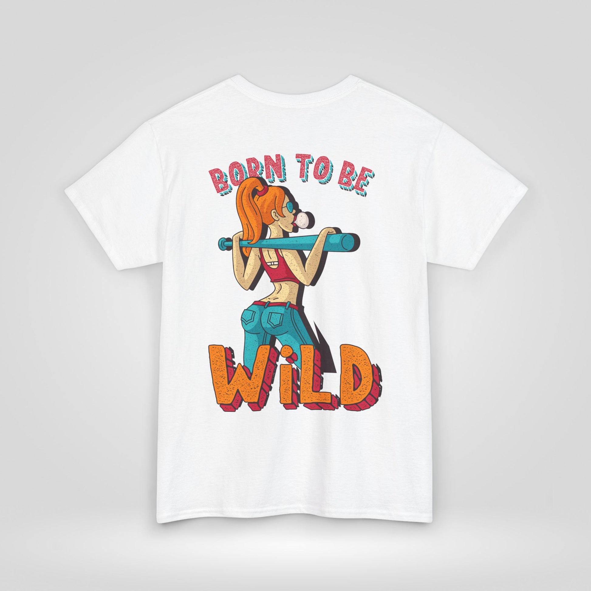 Born to Be Wild Unisex Heavy Cotton Tee, Fun Graphic Shirt, Adventure Tee, Gift for Nature Lovers, Casual Wear, Festival Top, Summer Fashion - Roe Creation