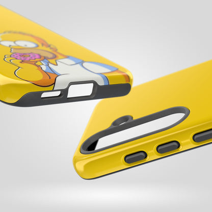 Homer Simpson Phone Case - iPhone, Samsung, Unique Protection for Fans, Cartoon Phone Cover, Gift for Simpsons Lovers, Durable Tough Case