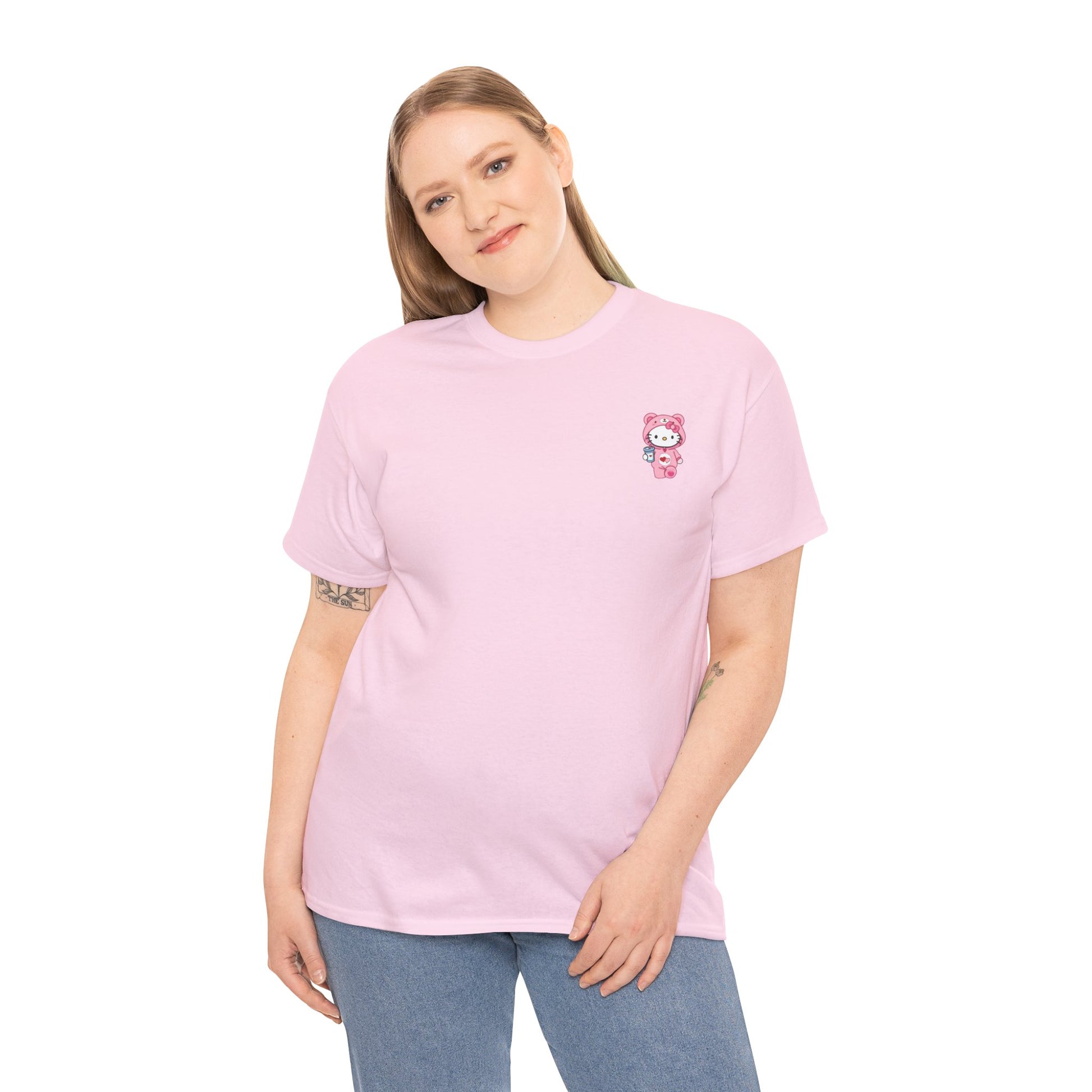 Cute Hello Kitty Unisex Heavy Cotton Tee - Perfect for Kids and Fans of Pop Culture - Roe Creation