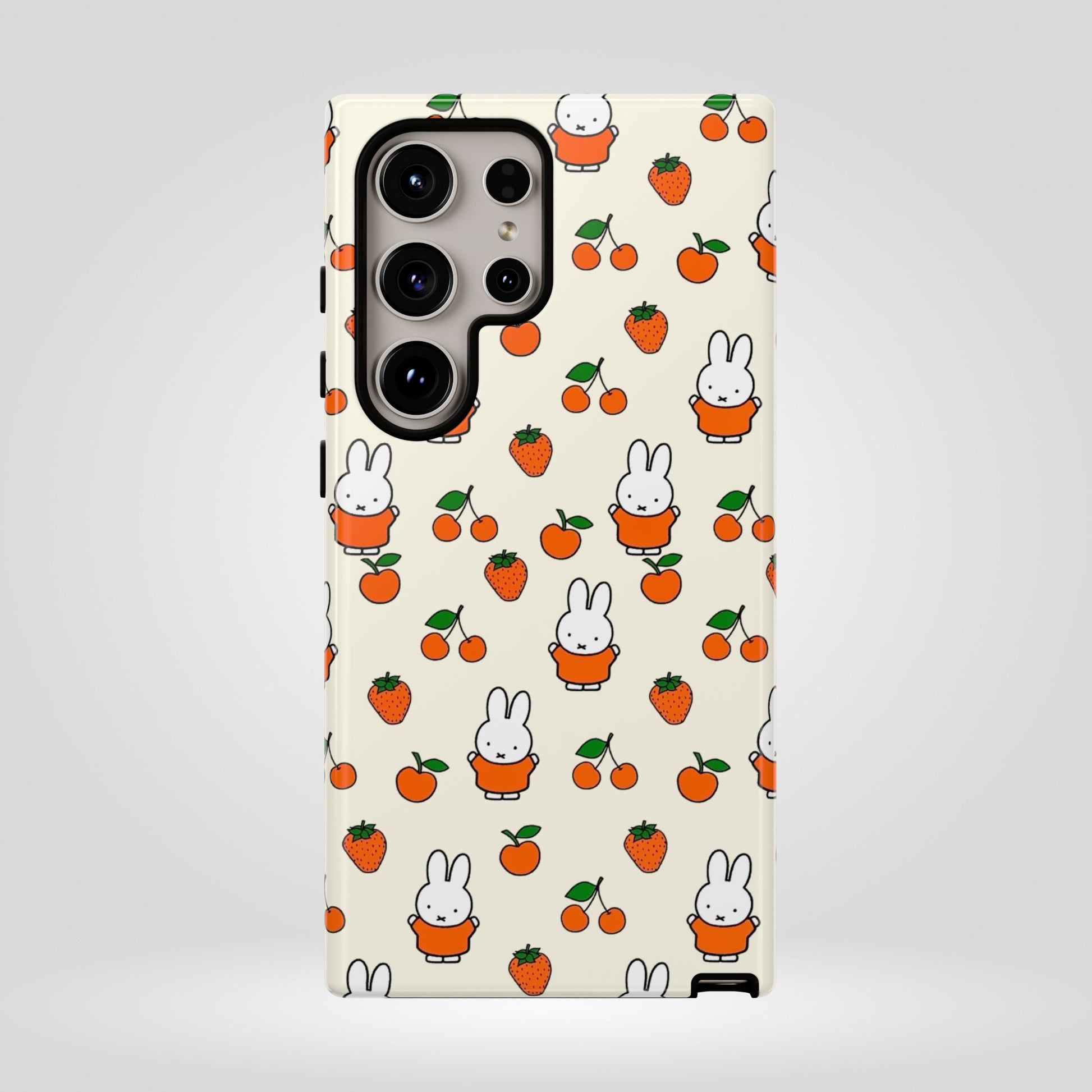 Cute Miffy & Strawberry Tough Phone Case for Miffy Lovers, iPhone, Samsung - Roe Creation