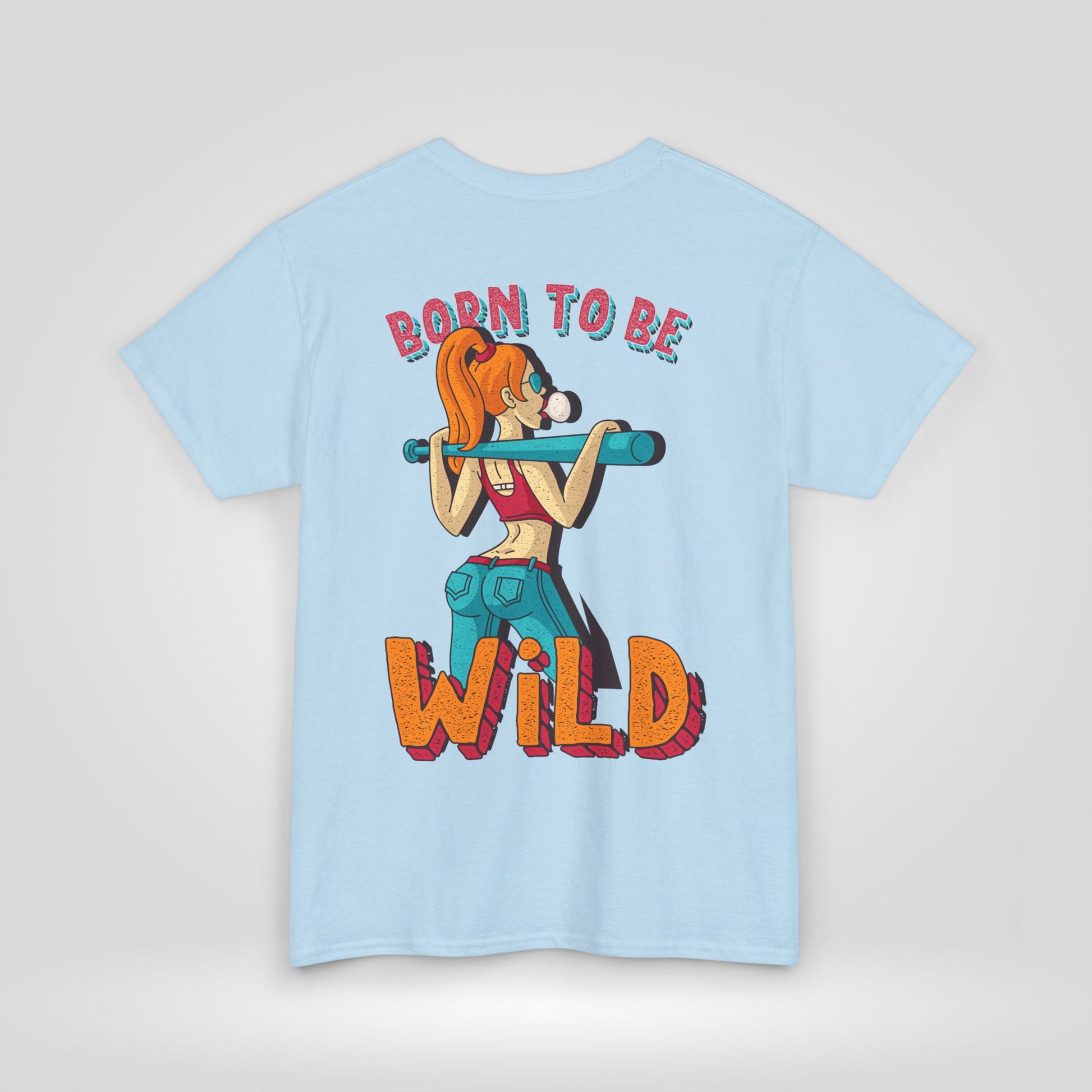Born to Be Wild Unisex Heavy Cotton Tee, Fun Graphic Shirt, Adventure Tee, Gift for Nature Lovers, Casual Wear, Festival Top, Summer Fashion - Roe Creation