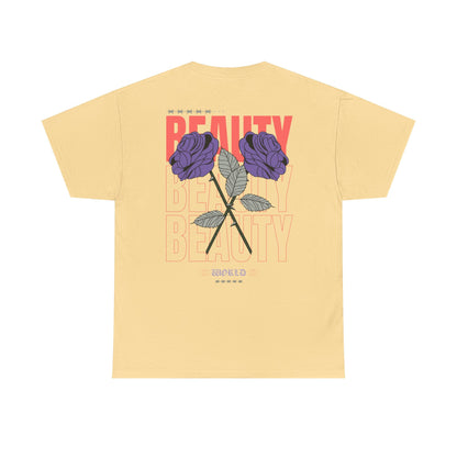 Beautiful Blooms Unisex Heavy Cotton Tee - Flower Graphics, Stylish Shirt, Gift for Her, Trendy Casual Wear, Art Lover Apparel - Roe Creation