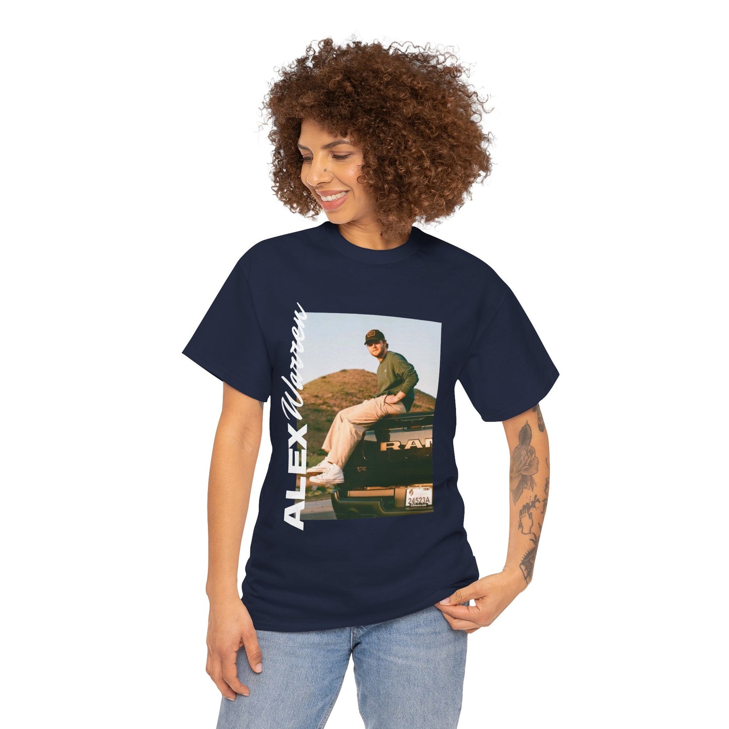 Alex Warren Unisex Heavy Cotton Tee - Stylish Retro Graphic T-Shirt for Men & Women
