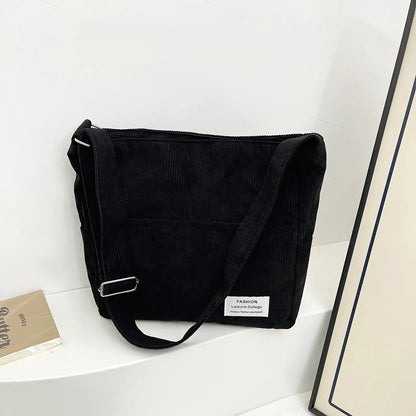 Corduroy Crossbody Messenger Bag - Roe Creation