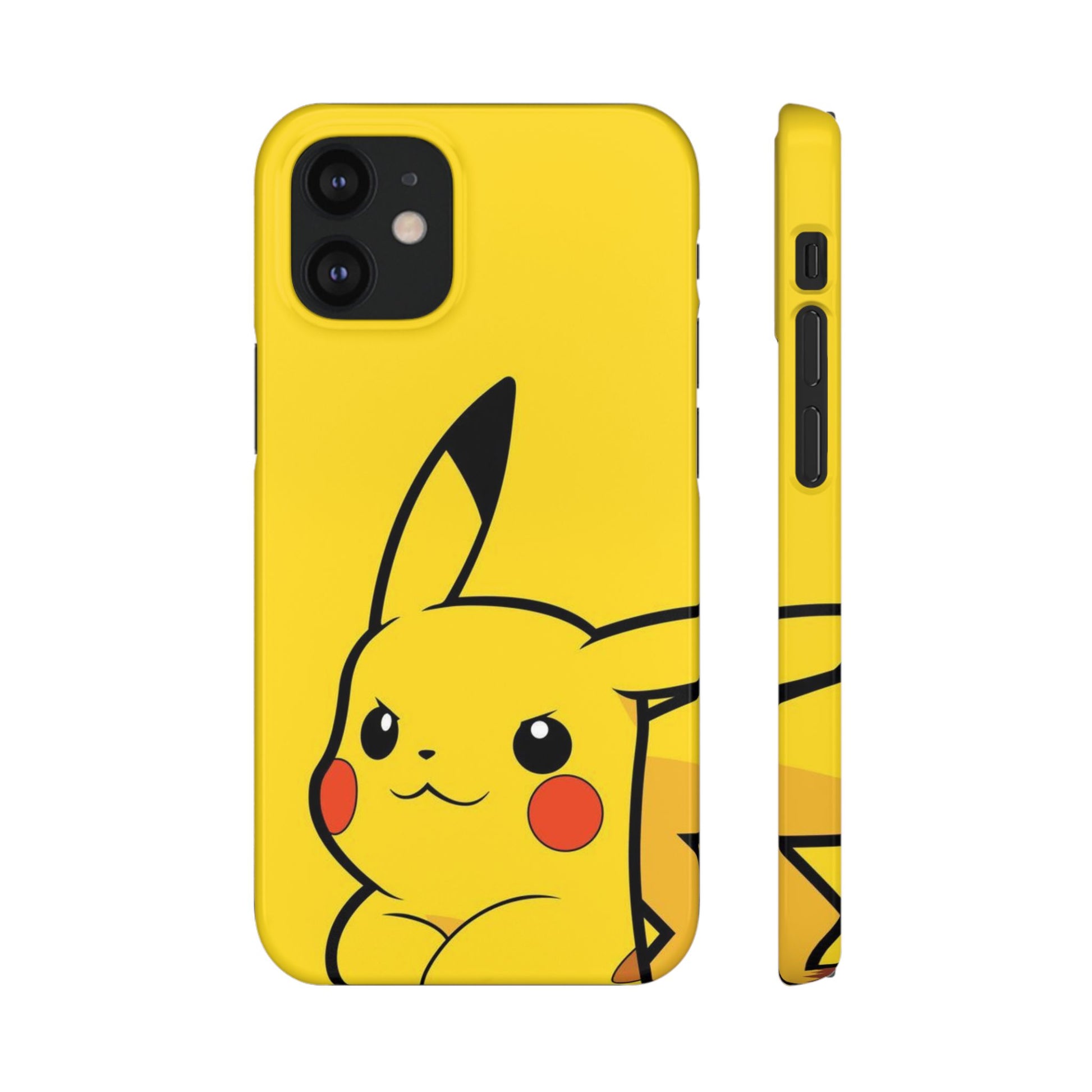 Pikachu Phone Case, Pokemon Phone Case, Snap Cases, Cartoon, Yellow, iPhone, Samsung - Roe Creation
