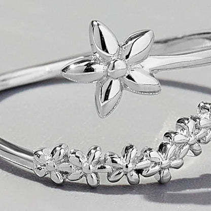925 Sterling Silver Flower Ring - Roe Creation
