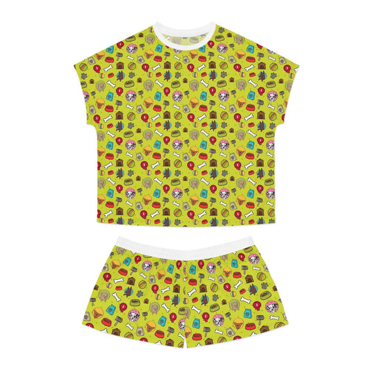 Fun & Colorful Women's Short Pajama Set | Cozy Sleepwear, Gift for Her, Summer.