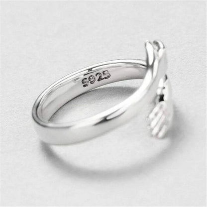Hug Shape 925 Sterling Silver Bypass Ring - Roe Creation