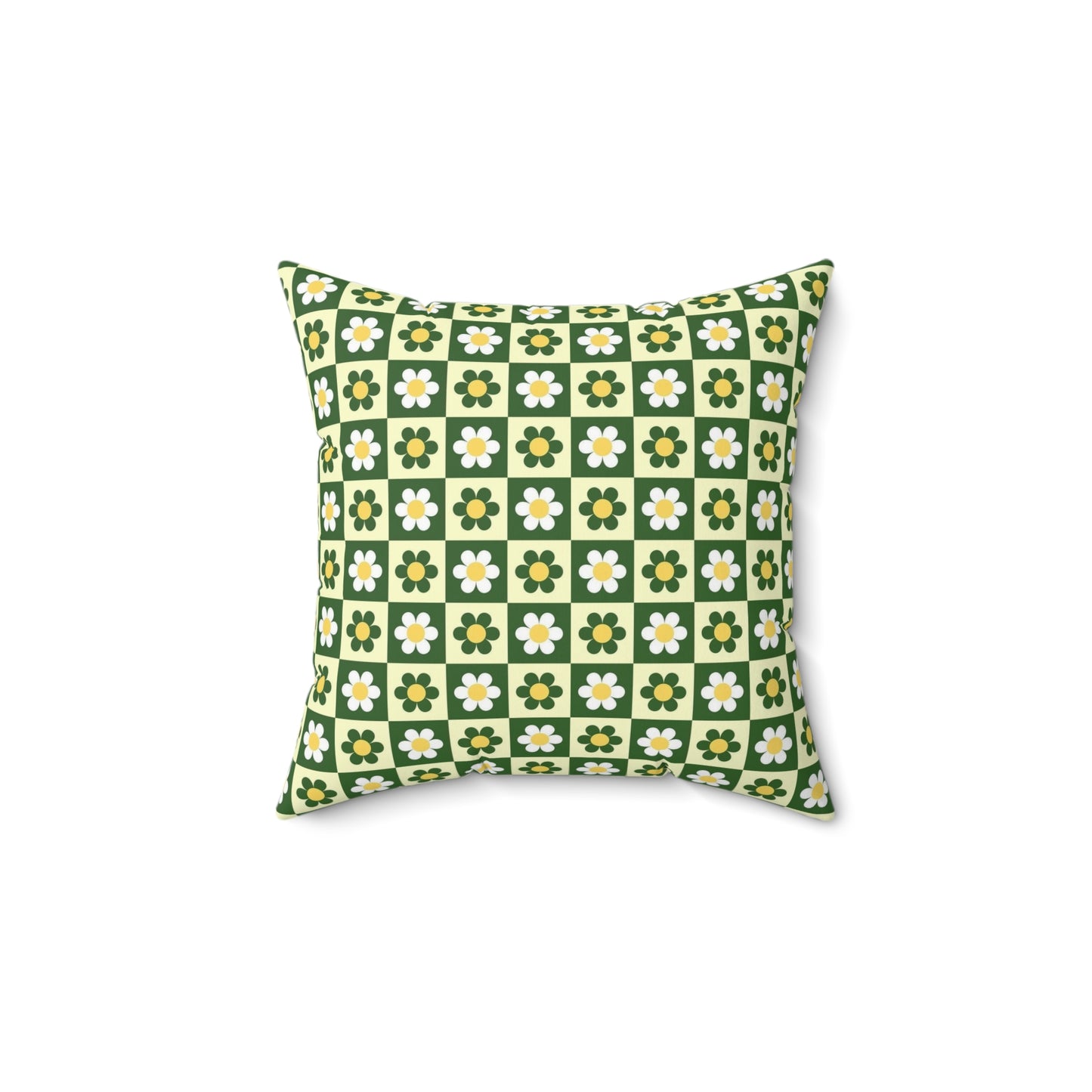 Retro Floral Square Pillow - Cozy Home Decor, Throw Cushion, Spring Decor, Housewarming Gift, Garden Party Decor, Boho Style Accent