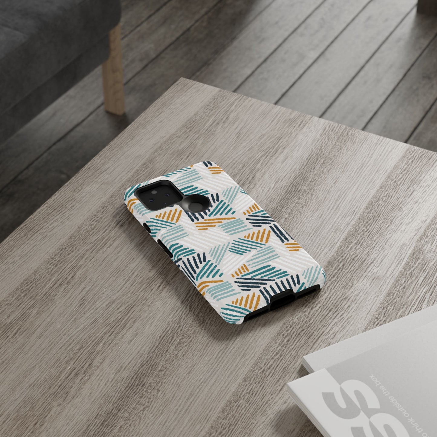 Stylish Tough Phone Case with Geometric Design