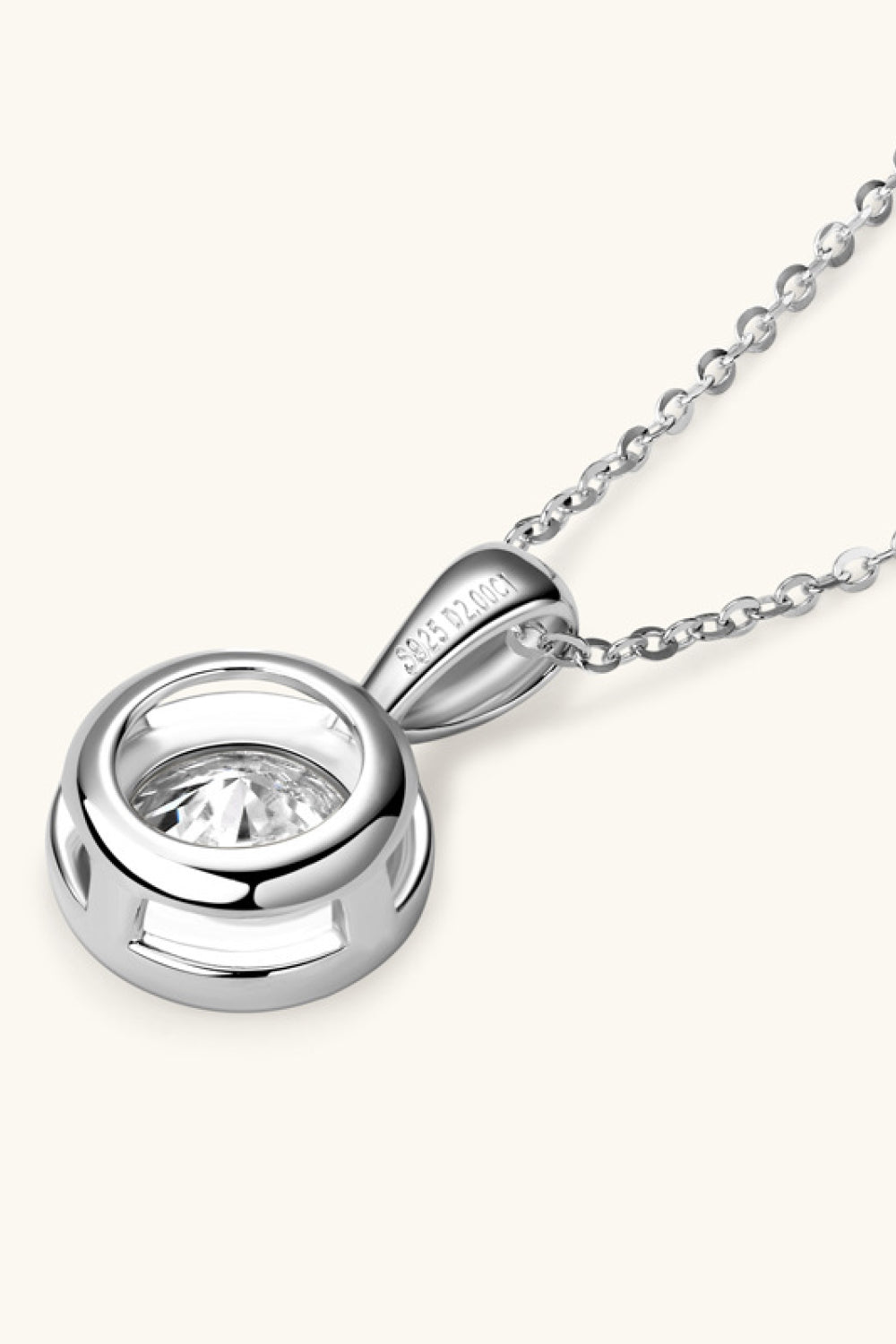 2 Carat Moissanite 925 Sterling Silver Necklace - Roe Creation