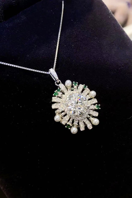 2 Carat Moissanite 925 Sterling Silver Necklace - Roe Creation
