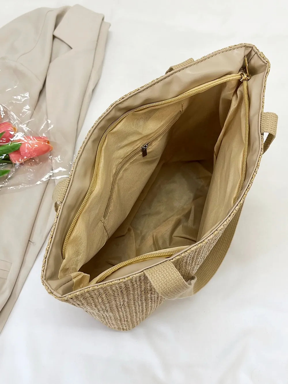 Straw Woven Tote Bag - Roe Creation