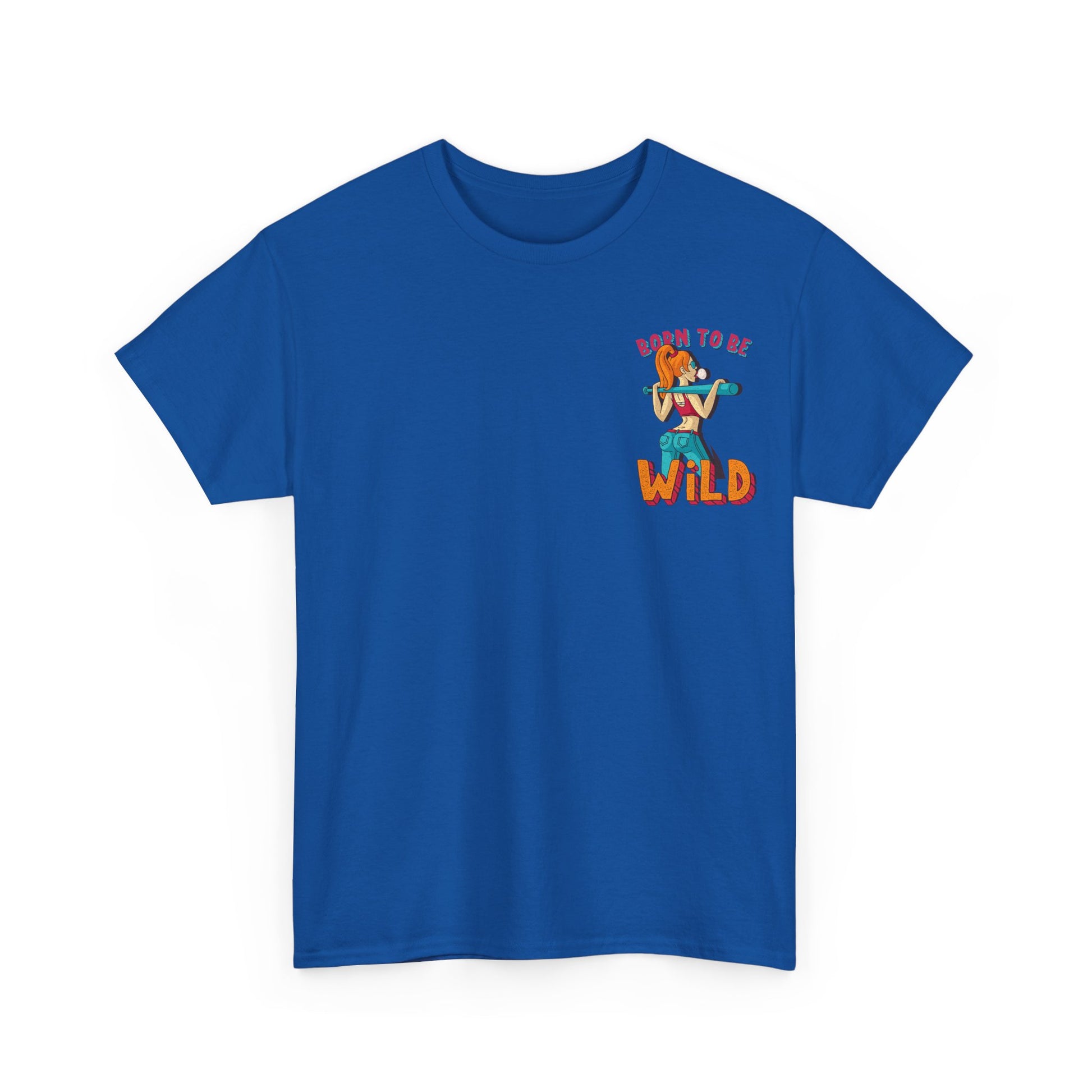 Born to Be Wild Unisex Heavy Cotton Tee, Fun Graphic Shirt, Adventure Tee, Gift for Nature Lovers, Casual Wear, Festival Top, Summer Fashion - Roe Creation