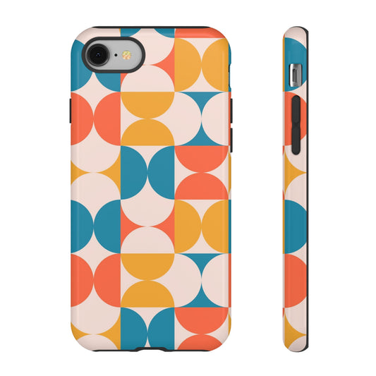 Geometric Tough Phone Case - Colorful Modern Design