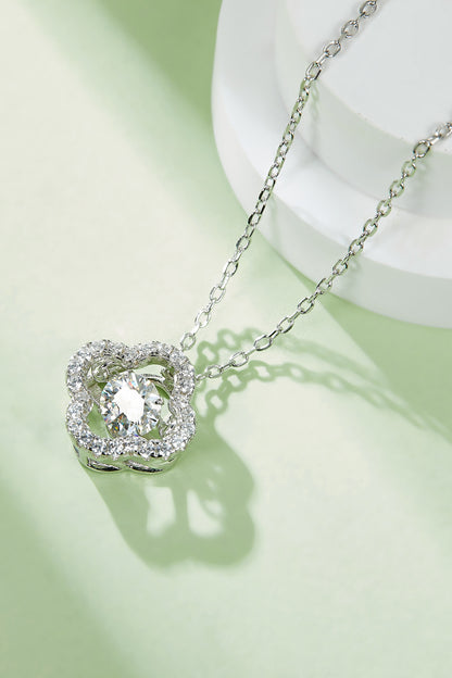 Moissanite Four Leaf Clover Pendant Necklace - Roe Creation