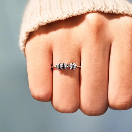 Inlaid Zircon 925 Sterling Silver Ring - Roe Creation