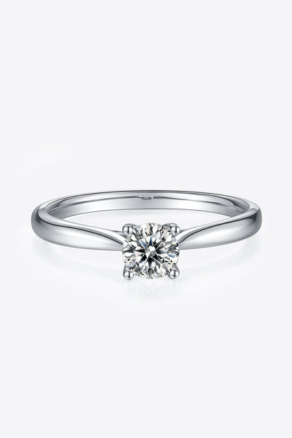 Moissanite 925 Sterling Silver Solitaire Ring - Roe Creation