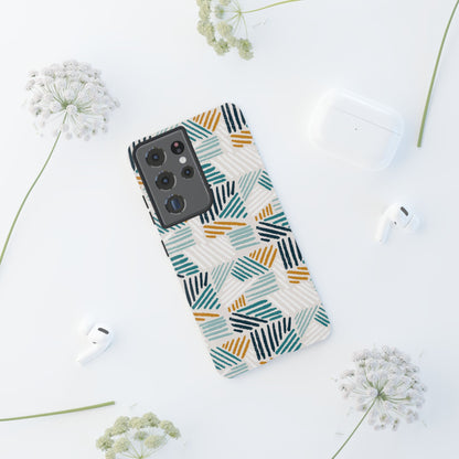 Stylish Tough Phone Case with Geometric Design