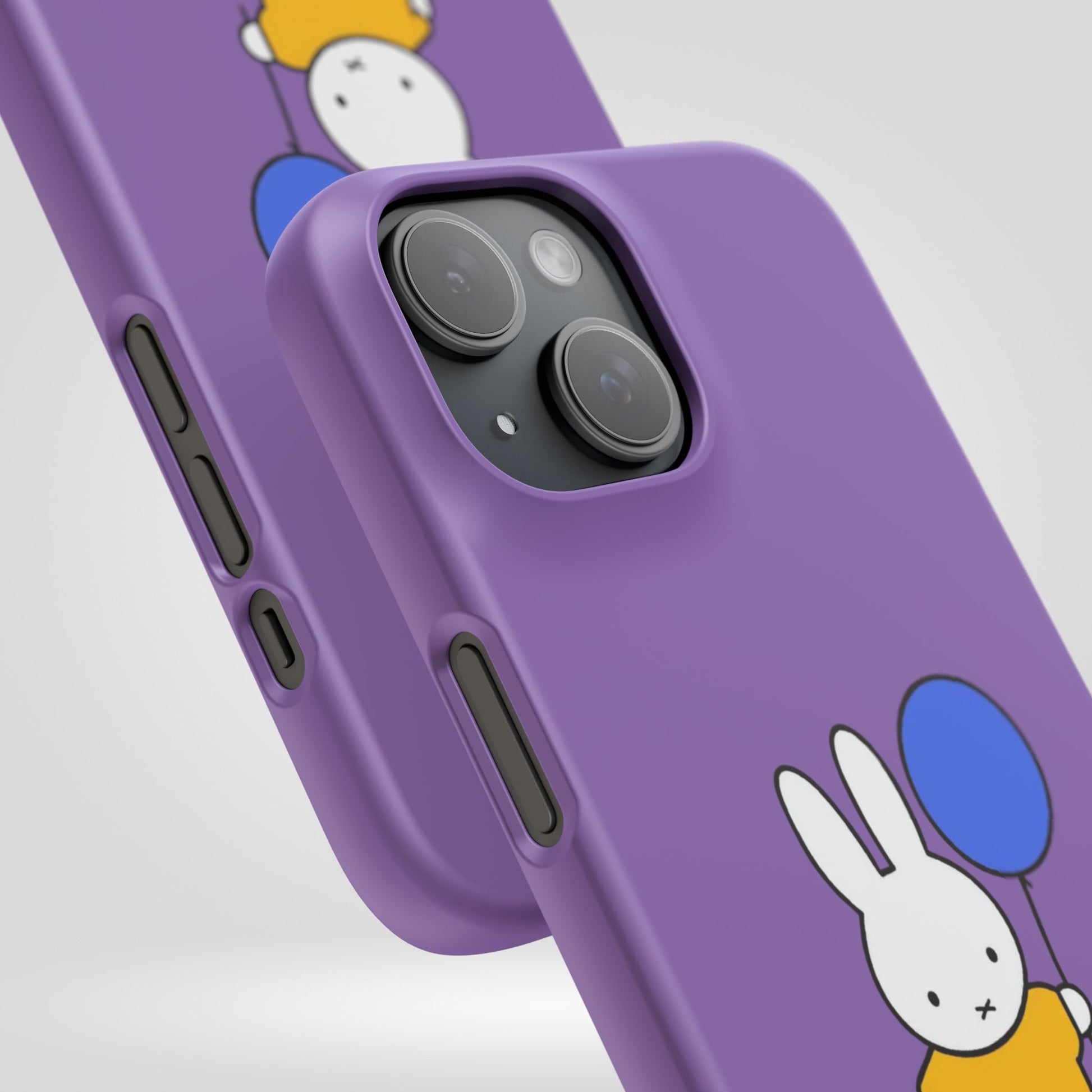 Miffy Phone Case, iPhone, Samsung Snap Case - Cartoon Fun Purple Phone Accessory for Kids and Adults - Roe Creation
