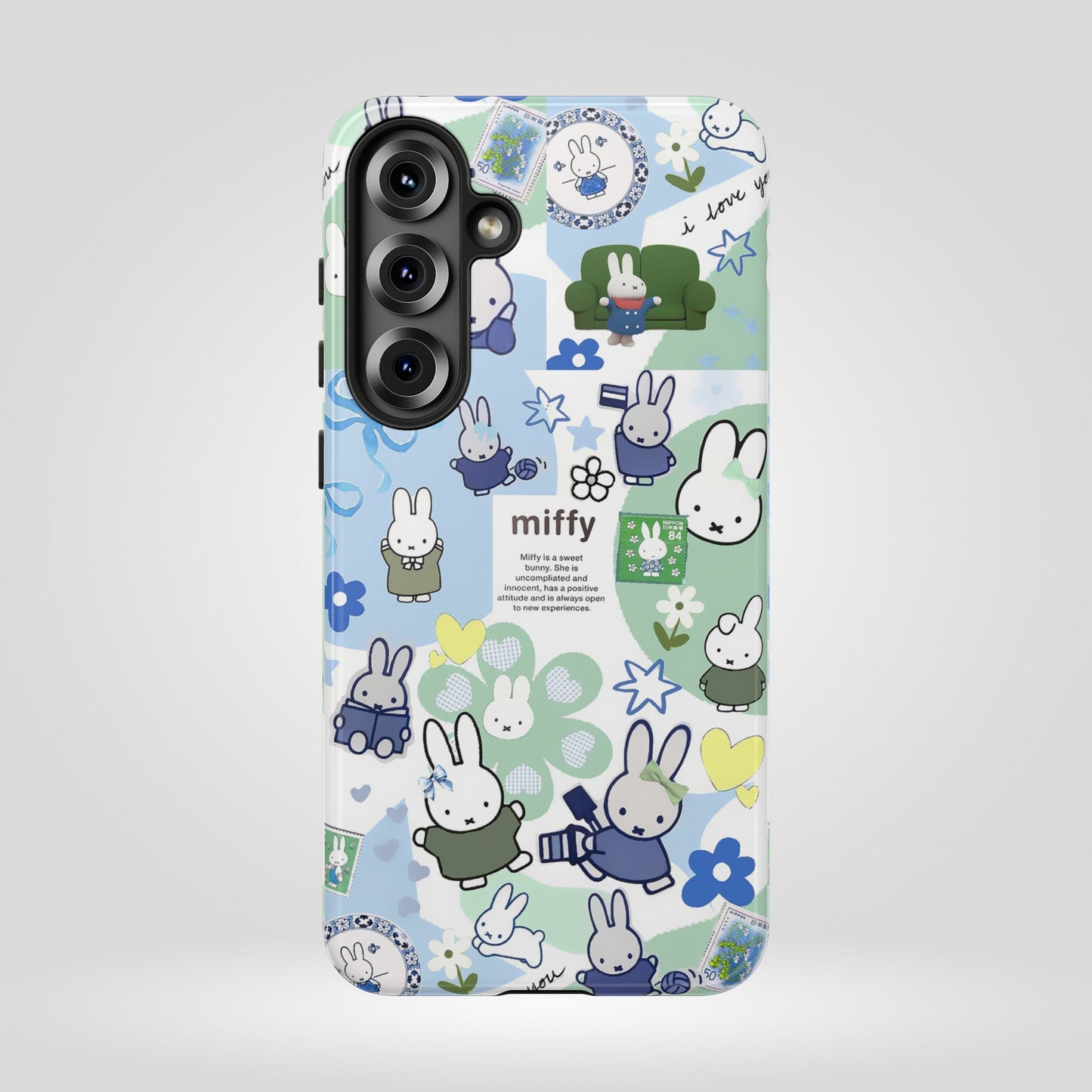 Cute Miffy Tough Phone Case - iPhone, Samsung Stylish Design for Bunny Lovers