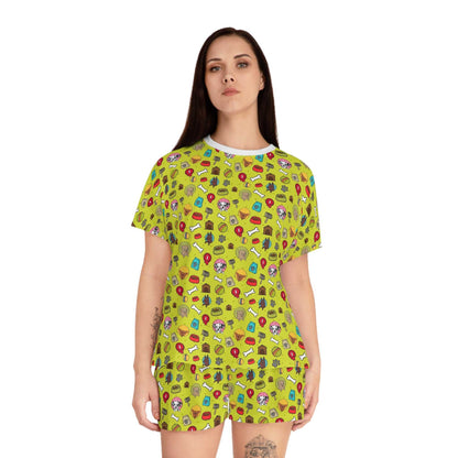 Fun & Colorful Women's Short Pajama Set | Cozy Sleepwear, Gift for Her, Summer - Roe Creation