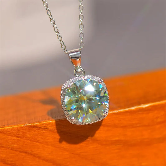 5 Carat Moissanite 925 Sterling Silver Pendant Necklace - Roe Creation