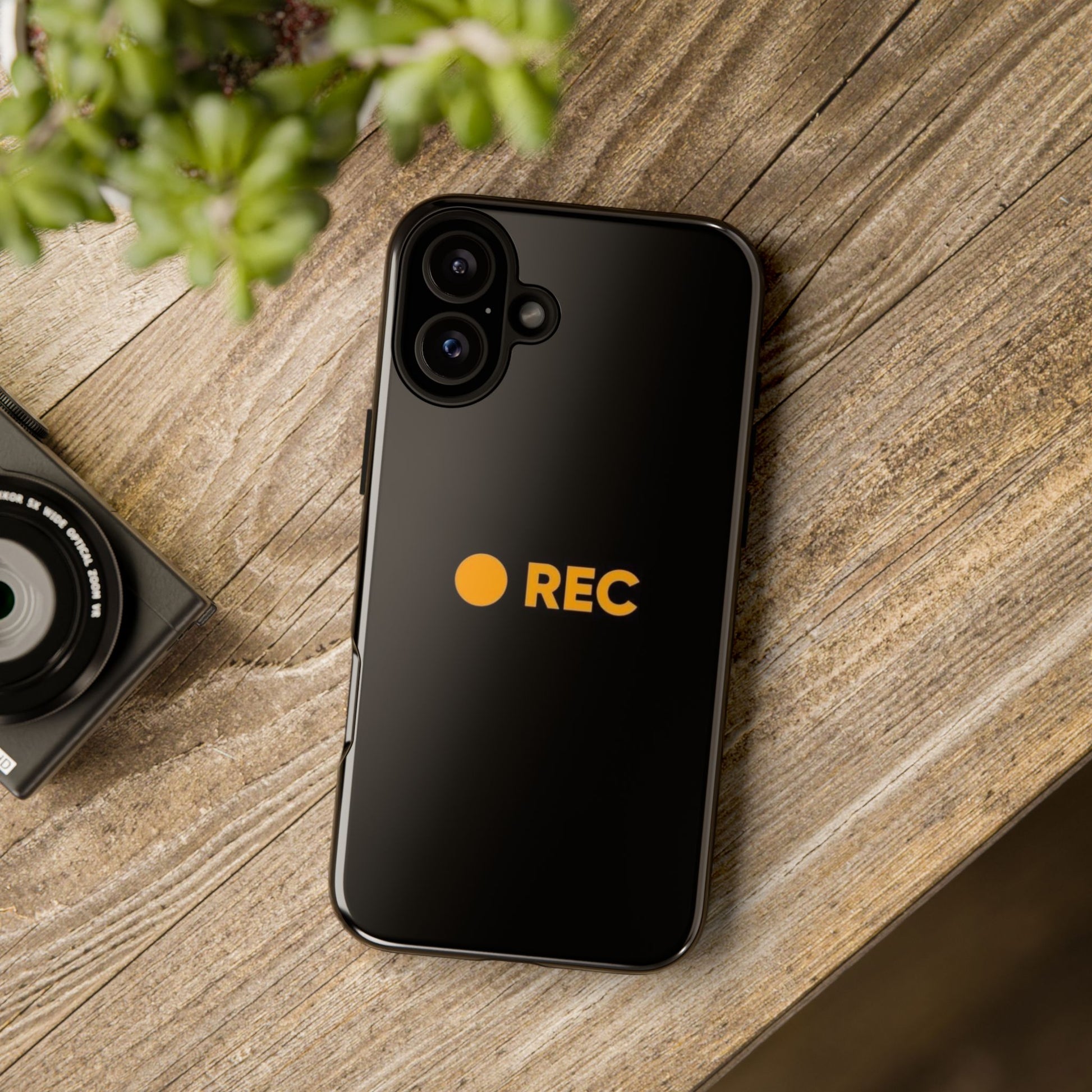P*rn Hub Symbol Tough Cases - 'REC' Phone Case - Durable Black Design for Filmmakers and Creatives - Roe Creation