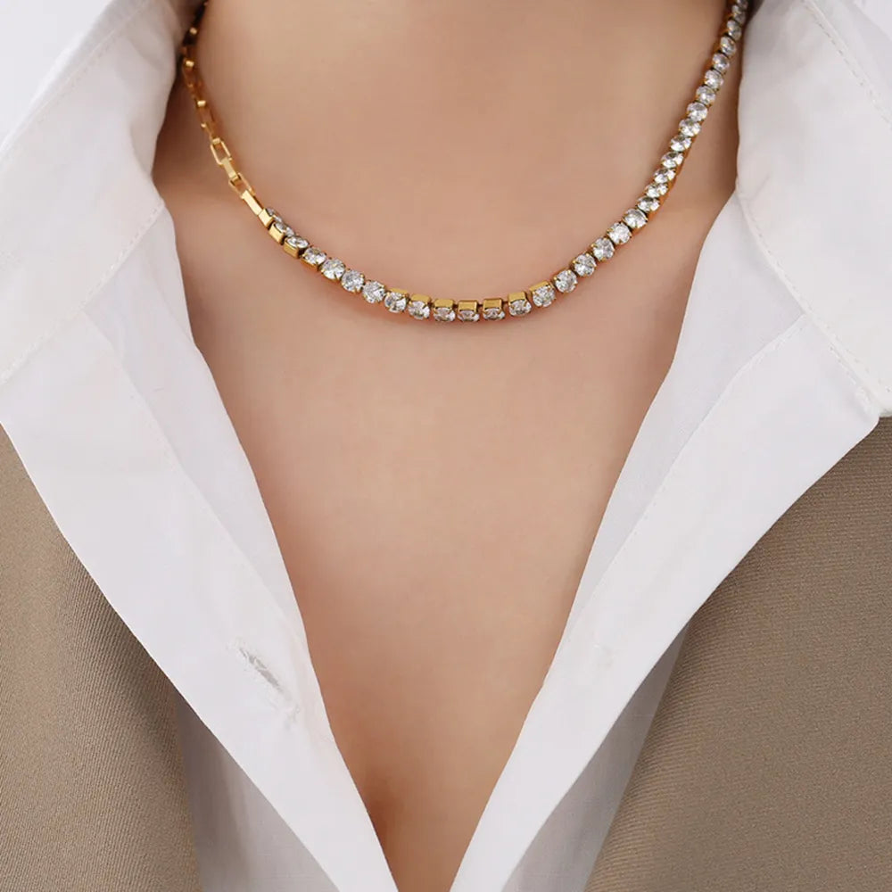 Zircon Titanium Steel Necklace - Roe Creation