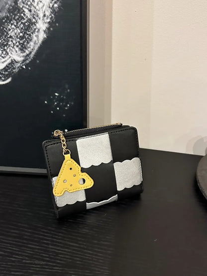 PU Leather Color Block Wallet - Roe Creation