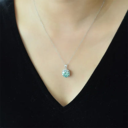 5 Carat Moissanite 925 Sterling Silver Pendant Necklace - Roe Creation