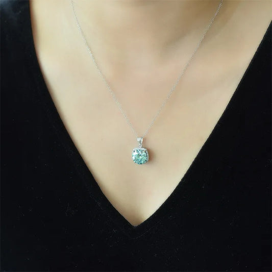 5 Carat Moissanite 925 Sterling Silver Pendant Necklace - Roe Creation