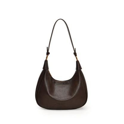 Curved Leather Shoulder Bag - Roe Creation
