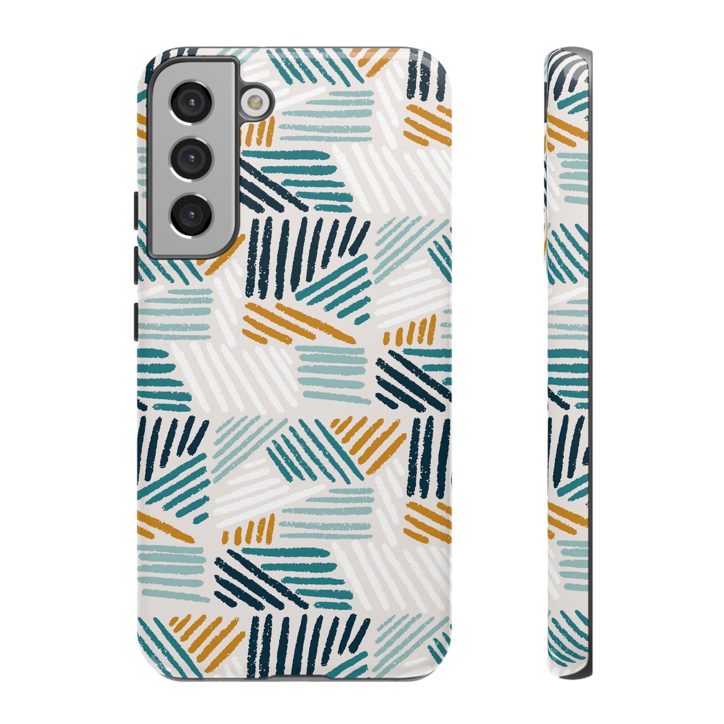 Stylish Tough Phone Case with Geometric Design