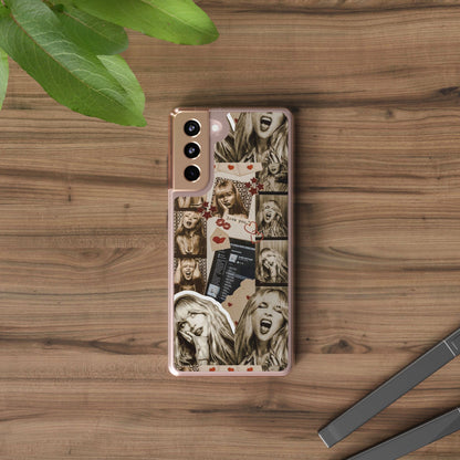 Sabrina Carpenter Vintage Photo Collage Clear Phone Case - Love You Design