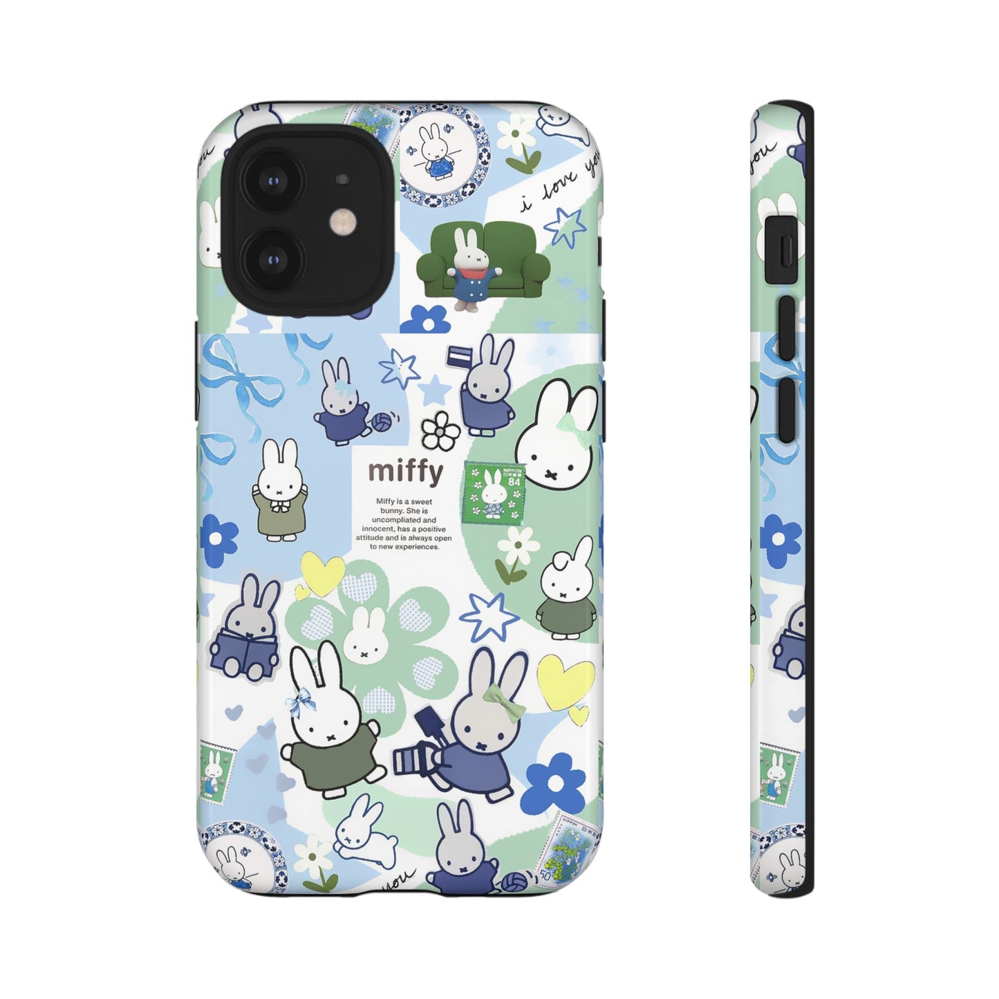 Cute Miffy Tough Phone Case - iPhone, Samsung Stylish Design for Bunny Lovers