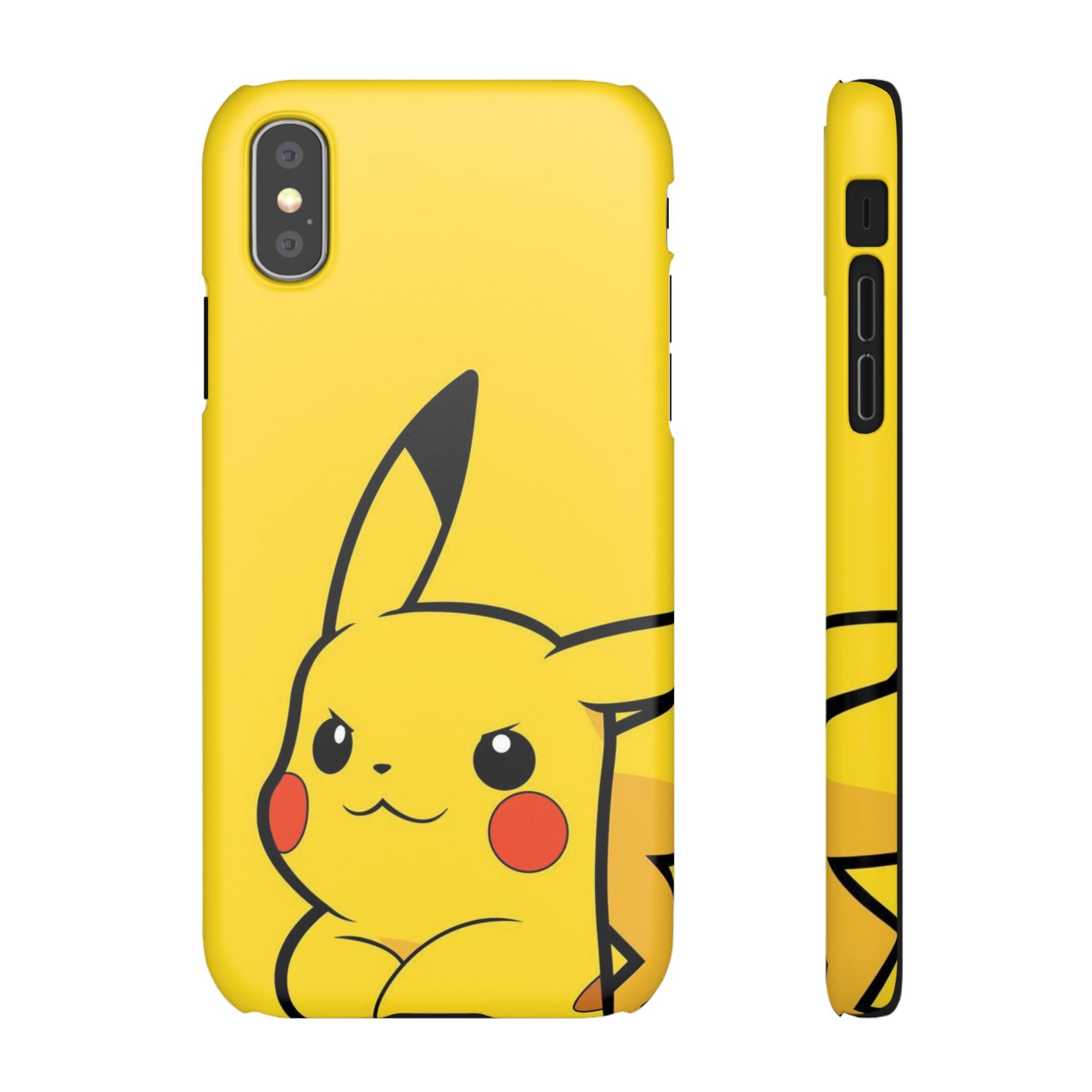 Pikachu Phone Case, Pokemon Phone Case, Snap Cases, Cartoon, Yellow, iPhone, Samsung - Roe Creation