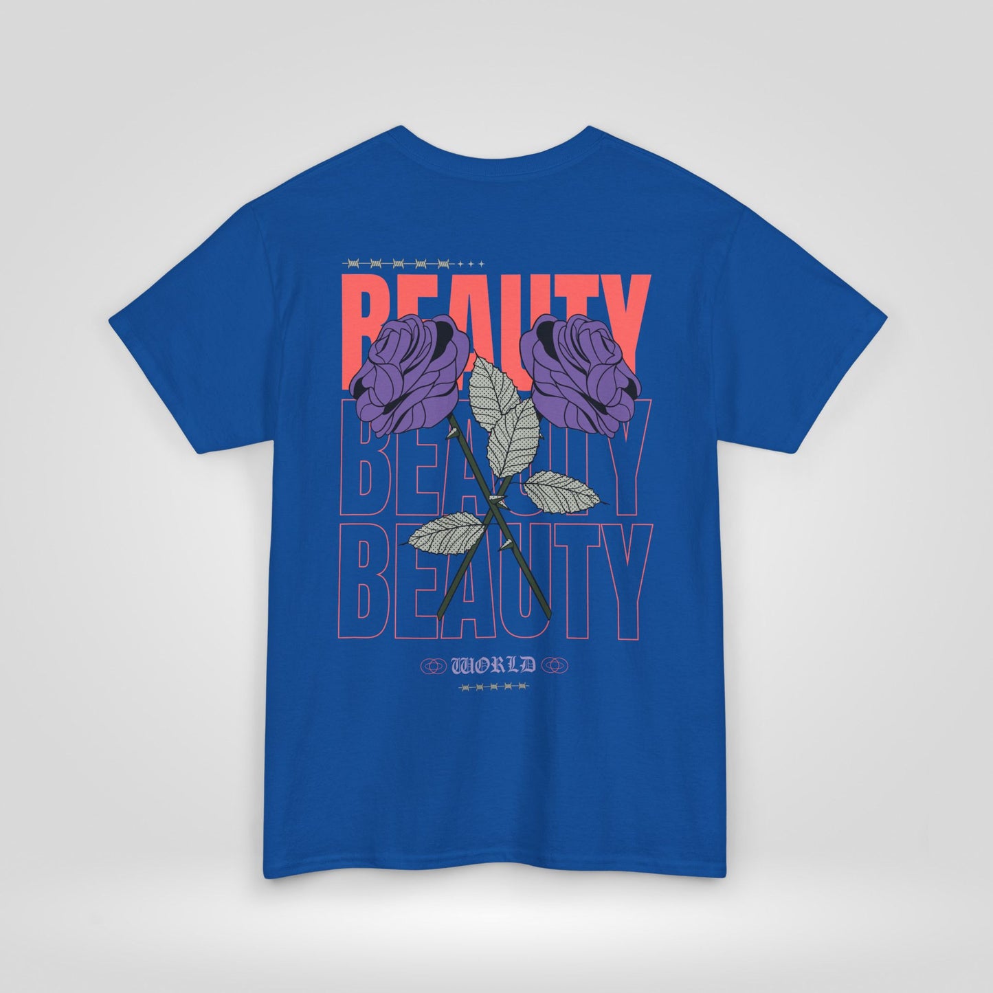 Beautiful Blooms Unisex Heavy Cotton Tee - Flower Graphics, Stylish Shirt, Gift for Her, Trendy Casual Wear, Art Lover Apparel - Roe Creation