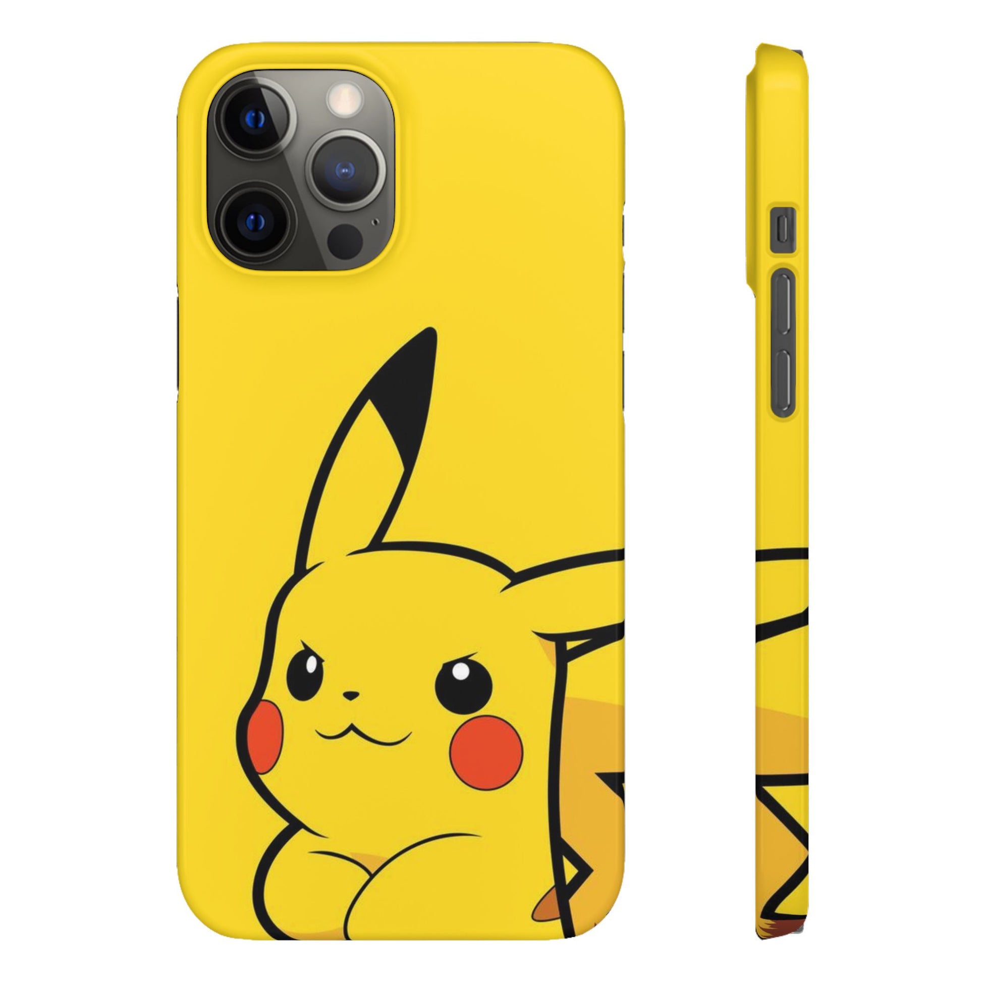 Pikachu Phone Case, Pokemon Phone Case, Snap Cases, Cartoon, Yellow, iPhone, Samsung - Roe Creation