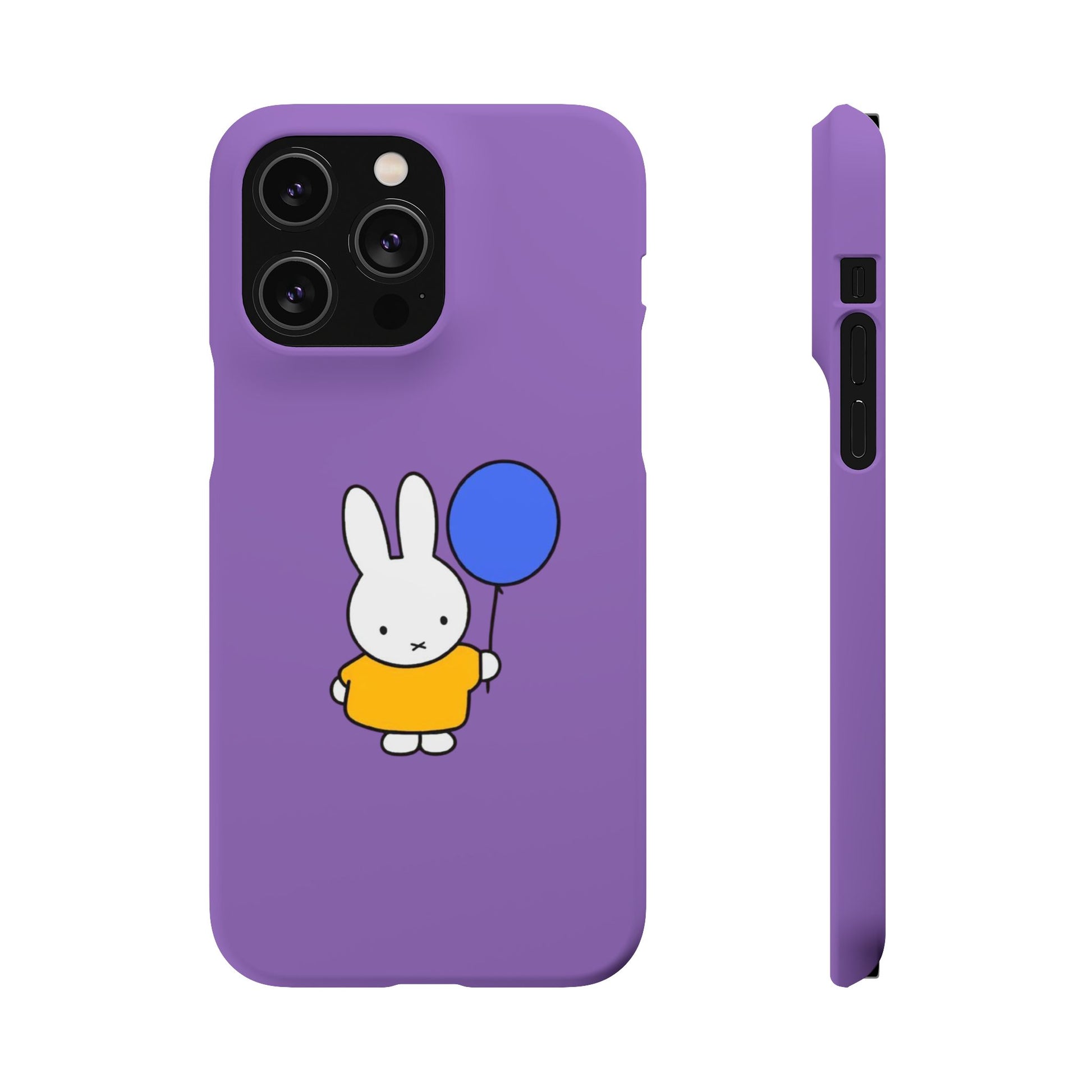 Miffy Phone Case, iPhone, Samsung Snap Case - Cartoon Fun Purple Phone Accessory for Kids and Adults - Roe Creation