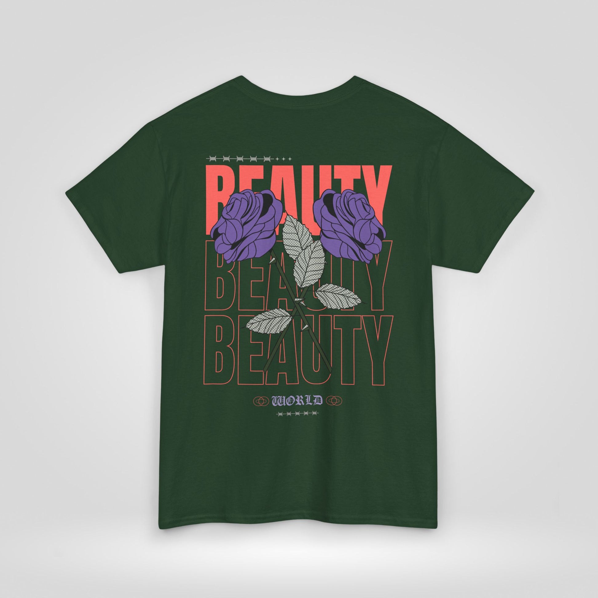 Beautiful Blooms Unisex Heavy Cotton Tee - Flower Graphics, Stylish Shirt, Gift for Her, Trendy Casual Wear, Art Lover Apparel - Roe Creation