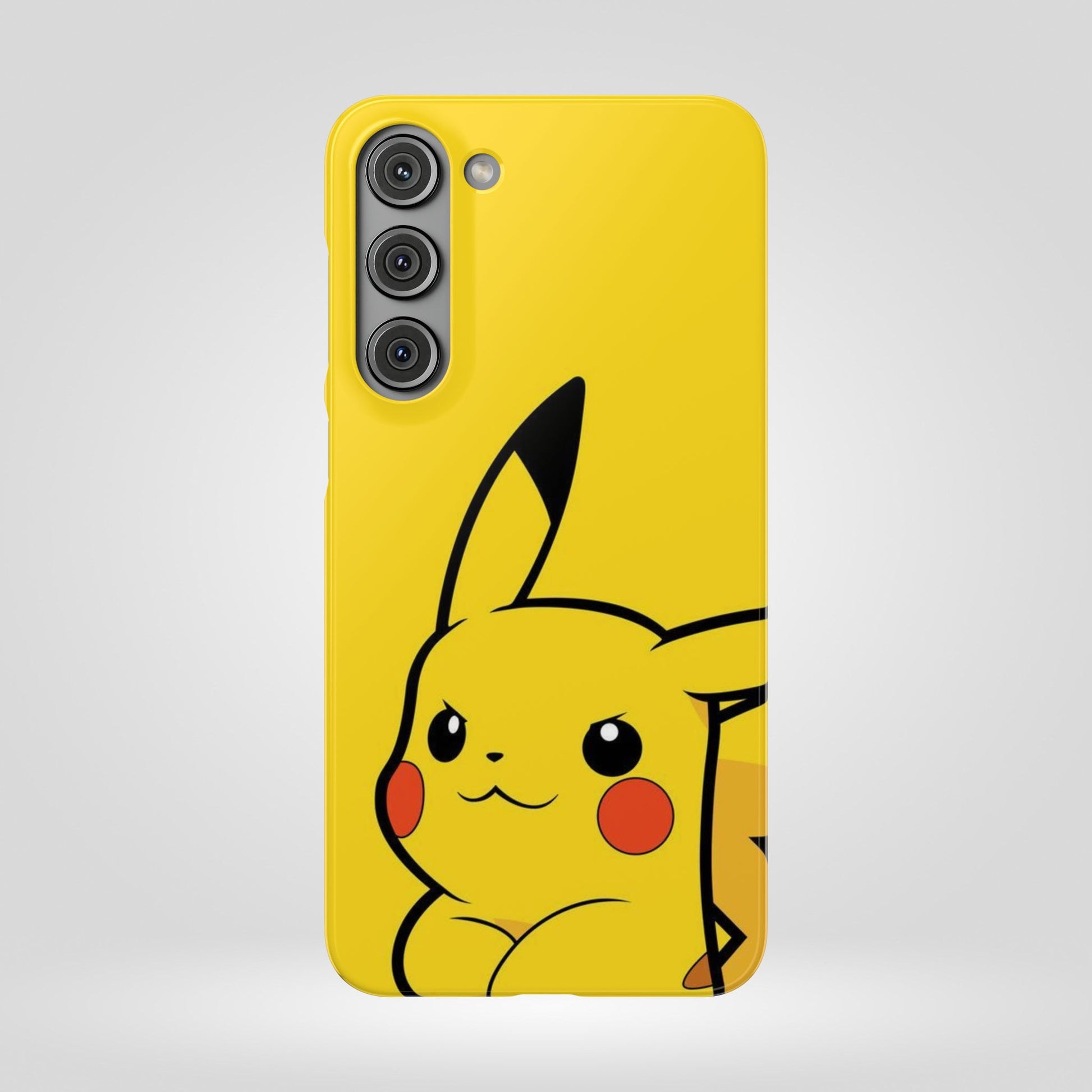 Pikachu Phone Case, Pokemon Phone Case, Snap Cases, Cartoon, Yellow, iPhone, Samsung - Roe Creation
