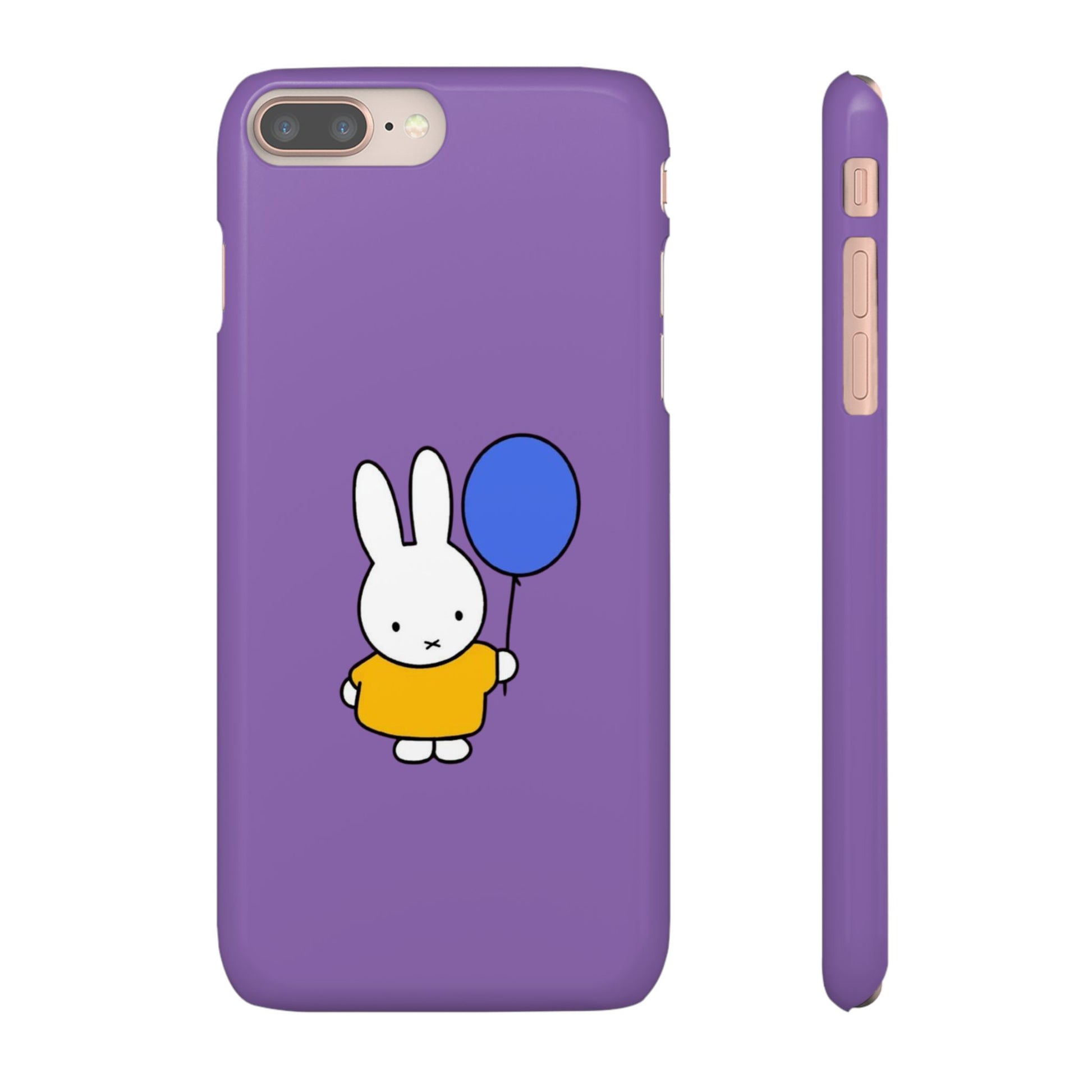 Miffy Phone Case, iPhone, Samsung Snap Case - Cartoon Fun Purple Phone Accessory for Kids and Adults - Roe Creation