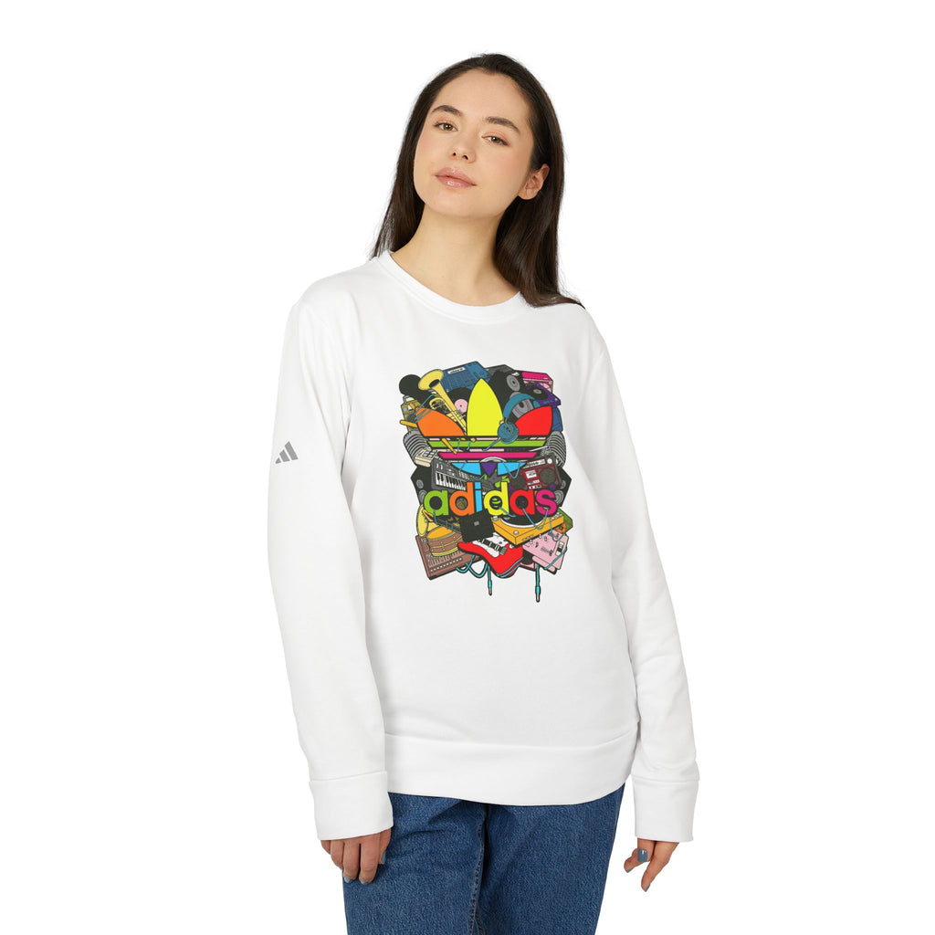 Original Adidas Crewneck Sweatshirt - Unisex Fleece Top, Casual Wear, Streetwear Style, Vintage Holiday Gift, Cozy - Roe Creation