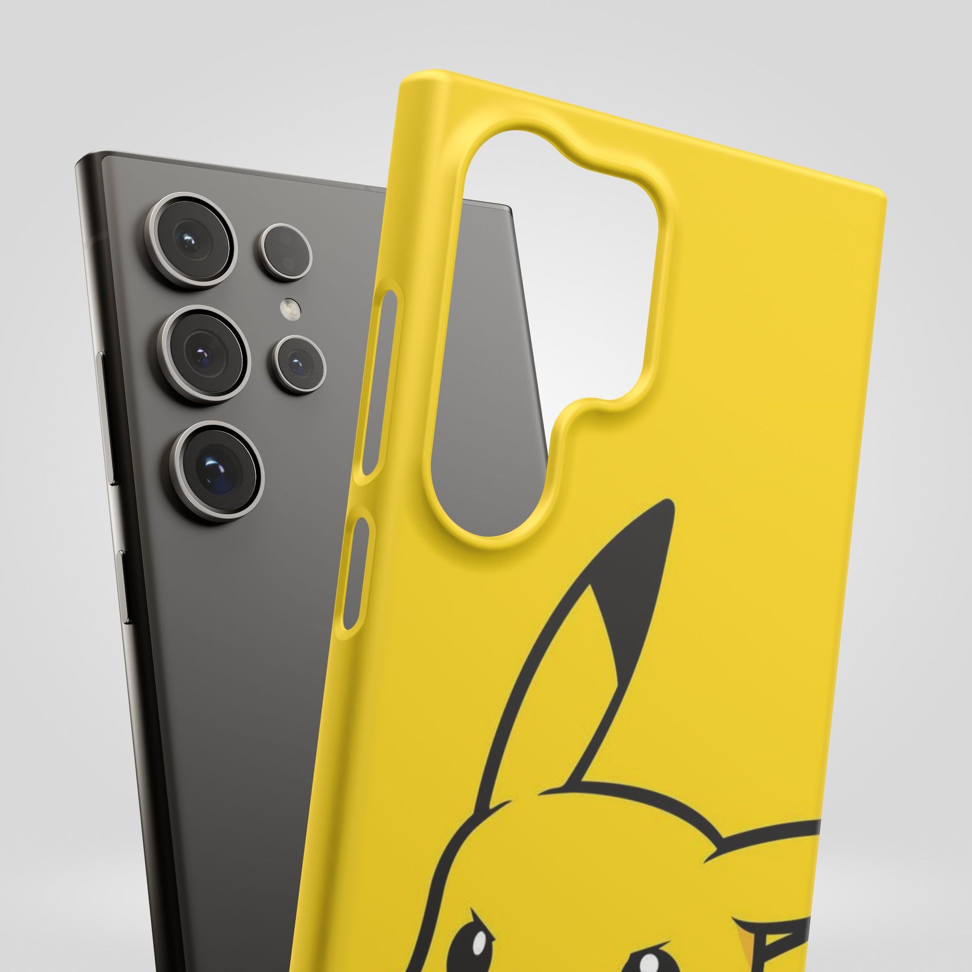 Pikachu Phone Case, Pokemon Phone Case, Snap Cases, Cartoon, Yellow, iPhone, Samsung - Roe Creation