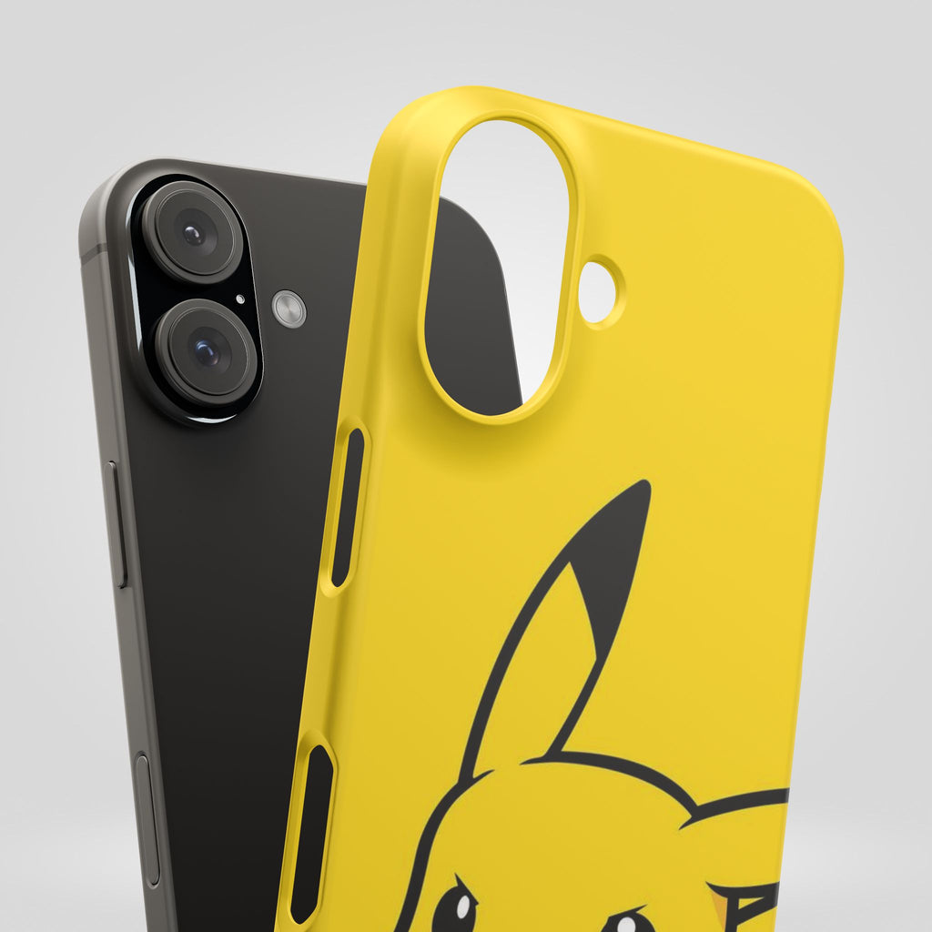 Pikachu Phone Case, Pokemon Phone Case, Snap Cases, Cartoon, Yellow, iPhone, Samsung - Roe Creation